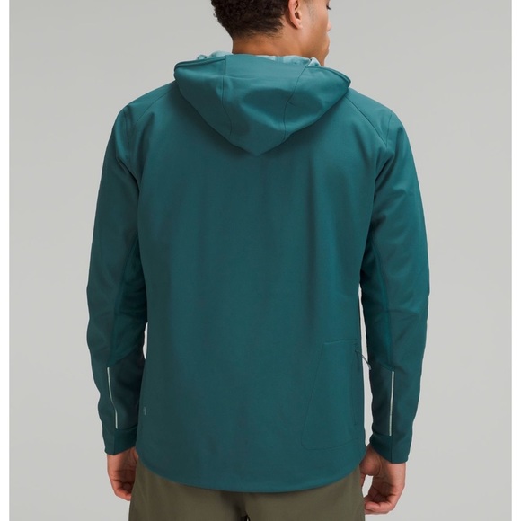 Men’s Lululemon Cross Chill Jacket Waterproof Fleece Coat Green Jasper Large Nwt - Picture 2 of 13